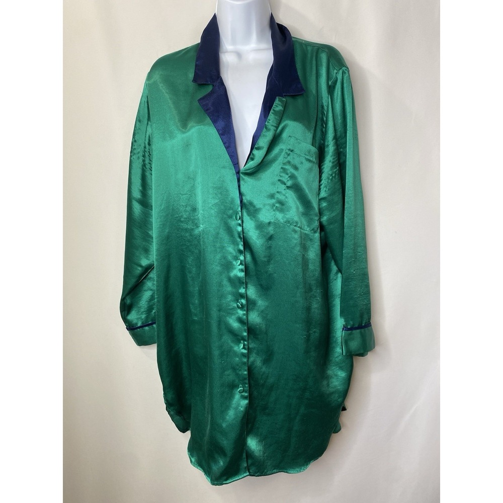 Victoria's Secret Vintage Gold Label Womens Silky Night Shirt Size Large Slinky